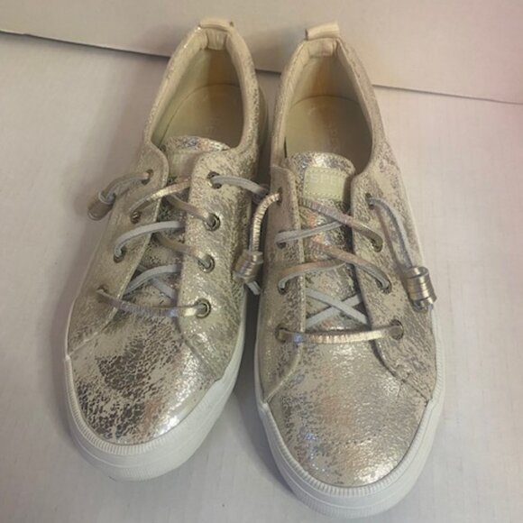 Sperry Women's Crest Vibe Metallic Leather Seasonal Sneakers. Size 7 - Picture 1 of 7